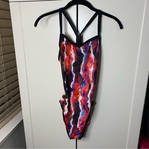 Arena Racing Diving One-Piece Multi-Colored Swimsuit